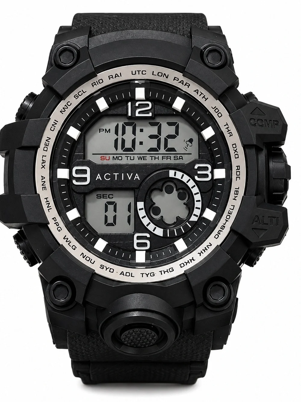 Activa Endurance X Invicta Men's Digital Watch - 54.5mm. Black (ACW435-002)